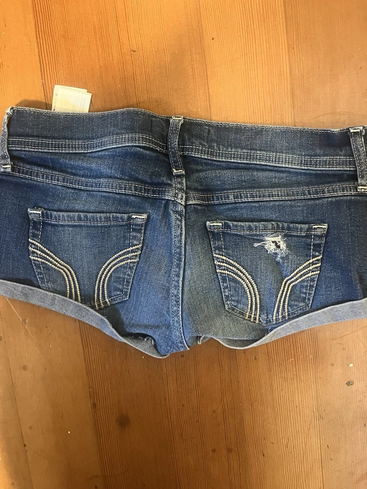 Mini Shorts Hollister Tiro Bajo Micro Vintage Años 90 Boho Y2K, Talla 1, Foto 4 de 4