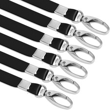 Lanyards Bulk 50 Pack Black Lanyards for Id Badges Kids Lanyard with Clips Swive