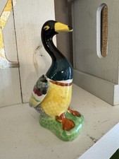 Vintage Handpainted Ceramic Mallard Duck Made In Japan MCM Cabin Hunter 5"