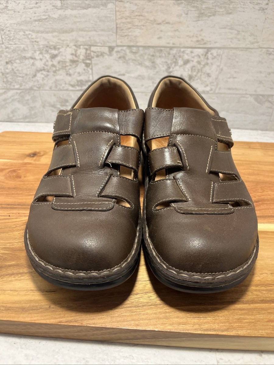 Finn Comfort Quebec Womens Sz 37 Brown Leather Closed Toe