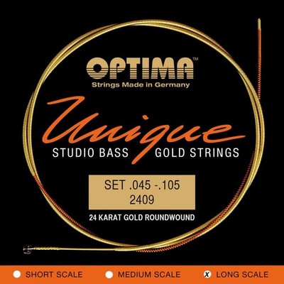 Optima E-Bass UNIQUE 24K GOLD Saiten Satz .045 .105 Long Scale