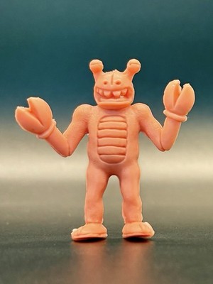 (a) 1985 M.U.S.C.L.E. Men #004 Kani Besu Flesh Pink Mattel Kinnikuman Figure
