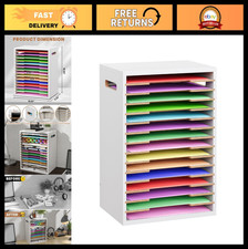 15-Tier Scrapbook Paper Organizer with Handle - 8.5x11 9x12 Storage Holder for