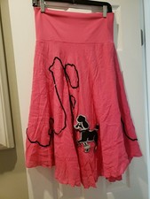 Halloween Poodle Skirt hot pink 28 waist size 6 USA