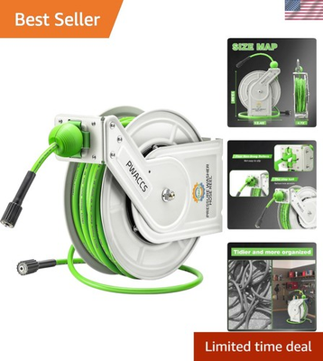 #ad Karcher Pressure Washer Hose Reel 60ft Heavy Duty Auto Rewind Wall Floor Mount $225.53