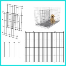 Dog Crate Divider Panel - 2 Pack Black Metal, Compatible with 24"-32"  Other...