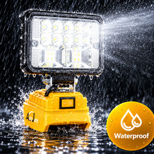 Led Work Light Cordless For Dewalt 20v Battery Wdual Usb Outdoors Lamp