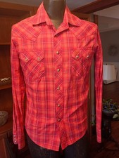 Vintage Wrangler Retro Western Pearl Snap Shirt Plaid Long Sleeve Men's Small