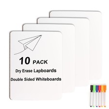 4 Pack Dry Erase Boards, Double-Sided Small White Board for Classroom Student...