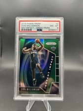 2019 panini prizm zion williams inst impact green prizm zion williamson psa 8