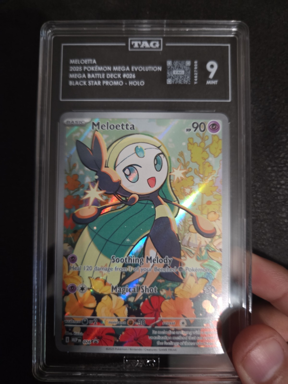 Meloetta Illustration Rare Holo TAG 9 026 Me: Mega Evolution Promo 2025