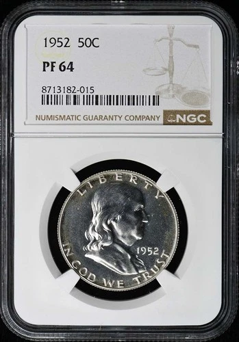 1952 Franklin Half Dollar 50C NGC PR64