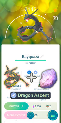 Shiny Rayquaza + Dragon Ascent | 20K, 80K, 1M Stardust | Tr-de Go   