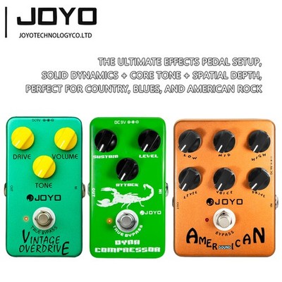 JOYO Guitar Pedal of Fd 57 Deluxe Amp + Compressor+ Delay for Country Blues Rock