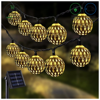 Solar-Lichterkette 7M 50 Leds Wasserdicht Wetterfest 8 Modi FüR Garten Balkon