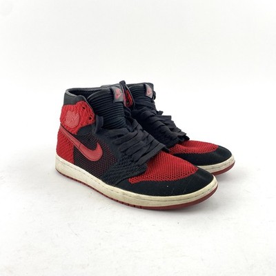Nike Air Jordan 1 Retro High OG Flyknit Bred 2017, Size 9.5, 919704-001