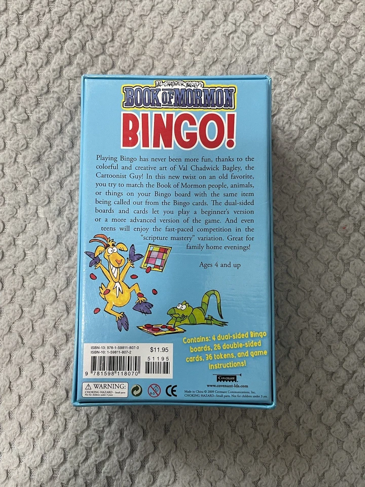 Book of Mormon Bingo! Val Chadwick Artwork LDS 2-Sided Family Game (Complete) - Image 4 of 4
