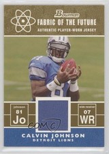 2007 Bowman Fabric of the Future Gold 92/100 Calvin Johnson #CJ HOF h8k
