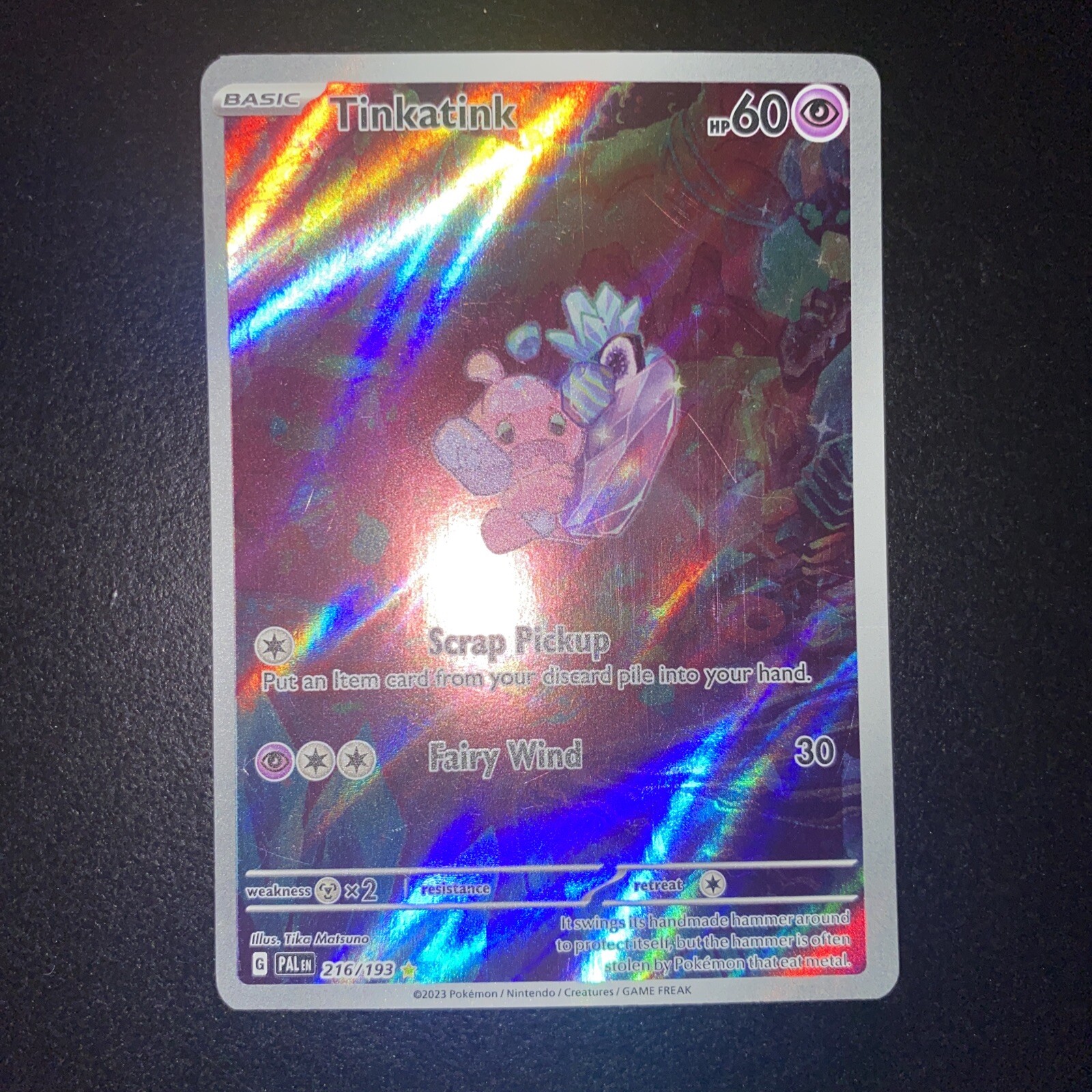 Pokémon TCG Tinkatink Scarlet & Violet - Paldea Evolved 216/193 Holo Full Art NM
