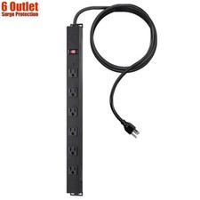 6 Outlet Power Strip Surge Protector 540 J Metal Housing Heavy Duty w/ 15FT Cord
