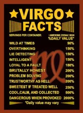 Virgo Facts Servings Per Container Zodiac Astronomy Constellation -MAGNET