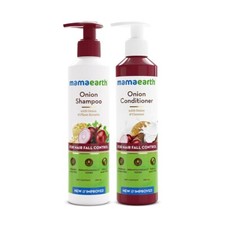 Image of Mamaearth Hair Fall Control Combo Onion Shampoo 250ml + Onion Conditioner 250ml