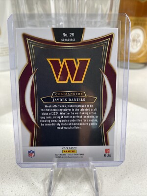 ボンゴレI世 CCG PRカード SD 黄 2024 Panini Select Jayden Daniels Green & Yellow Prizm Shock
