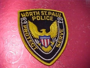NORTH ST. PAUL MINNESOTA POLICE PATCH SHOULDER SIZE UNUSED NOT A BADGE