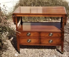 Vintage Drexel Cabinet Cart Server Bar Travis Court 1970s