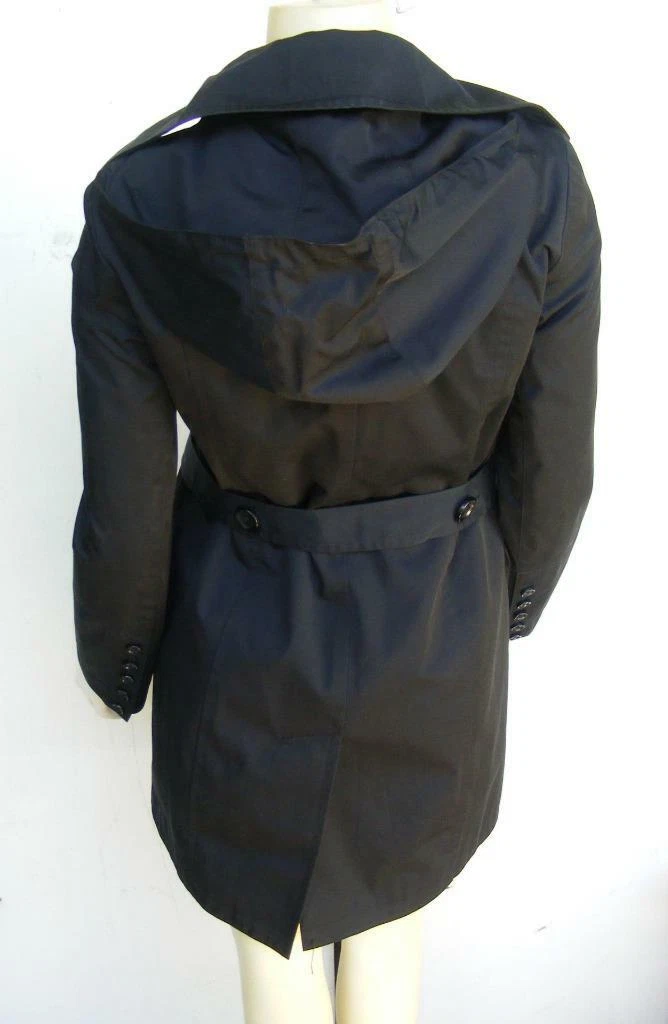 Trench Michael Kors XS Cappuccio Rimovibile Opzionale Lana Fodera Cintura Impermeabile