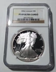 1992 S American Silver Eagle Dollar NGC PF 69 Ultra Cameo (807)