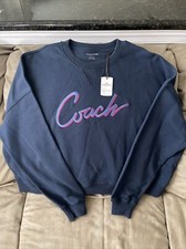 COACH Navy Embroidered Sweatshirt Size XS - Retail 298