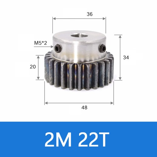 Spur Gear 45# Steel Transmission Gear 1.5/2 Mod 12-27 Teeth With Step Motor Gear - Afbeelding 34 van 36