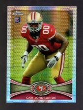 2012 TOPPS CHROME PRISM REFRACTOR #159 CAM JOHNSON RC 105/216 49ERS