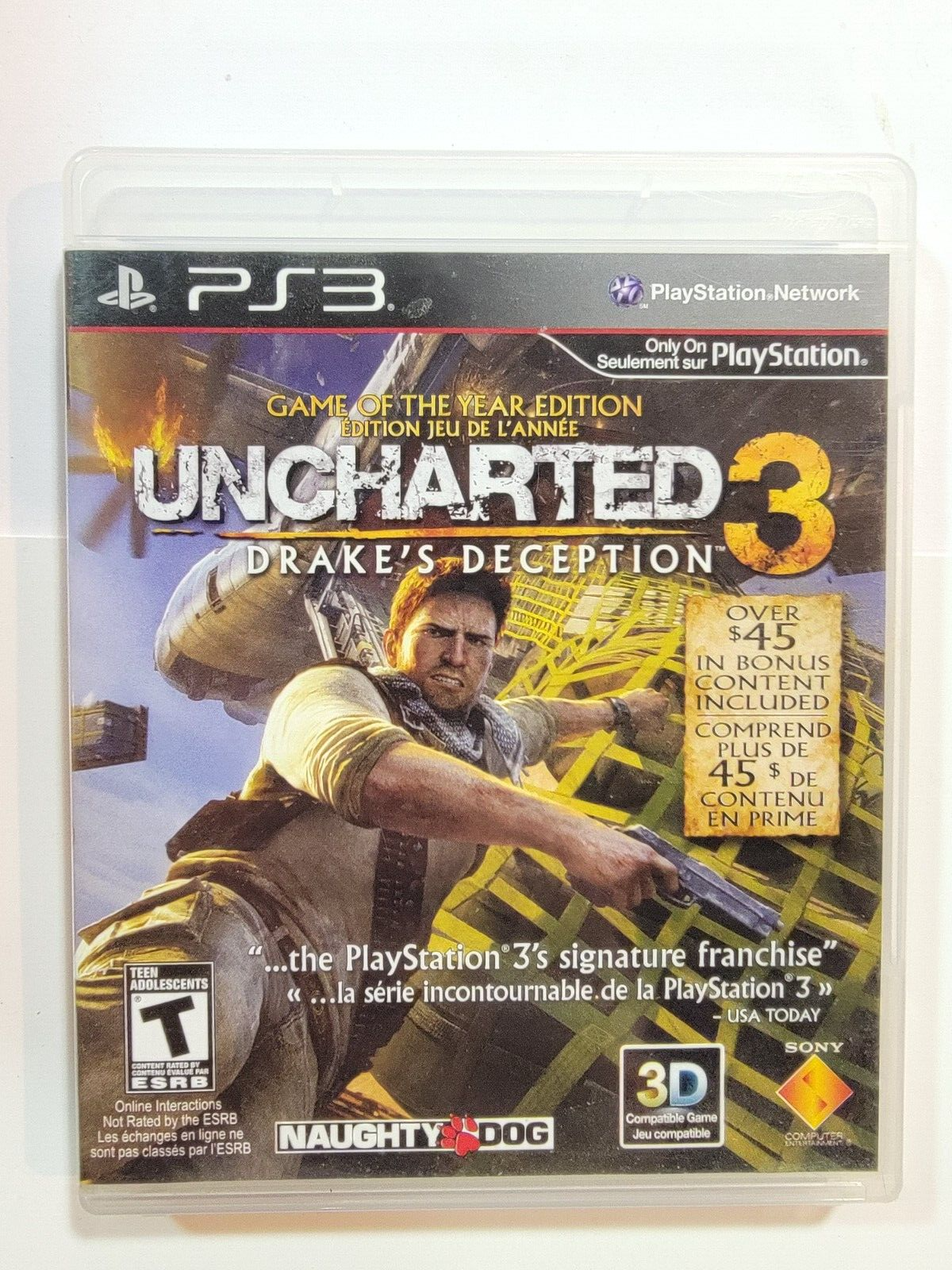 Uncharted 3: Drake's Deception (PS3, Sony PlayStation 3) Disc Only!!  711719823322