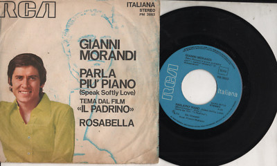GIANNI MORANDI Scheibe 45 g. ITALIENISCHER DRUCK Spricht mehr Klavier + Rosabella 1972