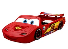 Disney Pixar Cars Lightning McQueen Toddler-To-Twin Bed With Built In Toy Box