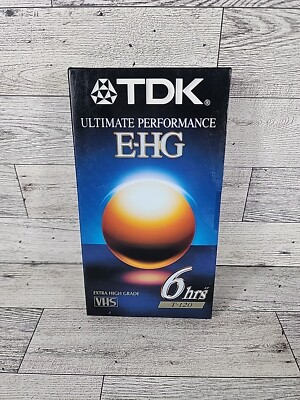 TDK EHG Extra High Grade VHS Tape T-120 - 6 Hour Sealed New Blank 