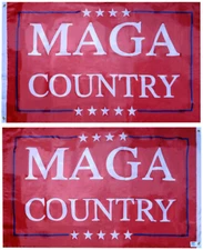 3X5 MAGA Country Trump 2024 TRUMP IS INNOCENT Red Double Sided 150D Flag Banner