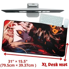 Anime Waifu Power Large Game Keyboard Desk Mat Chainsaw Man Manga Mouse Pad