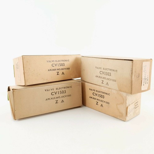 4 X CV1503 / KT33C TUBE. SMOKED GLASS. 1954 MO VALVE COMPANY PRODUCTION