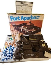 Vintage Marx Fort Apache Play Set In Original Box W/ Manual - Incomplete