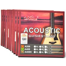 10 Sets/lot Alice A408-L Acoustic Guitar Strings Light Stainless Steel Anti-rust