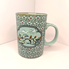 Porcelaine chinoise 12 oz tasse à thé ou tasse motif paysage et floral PAS DE COUVERCLE