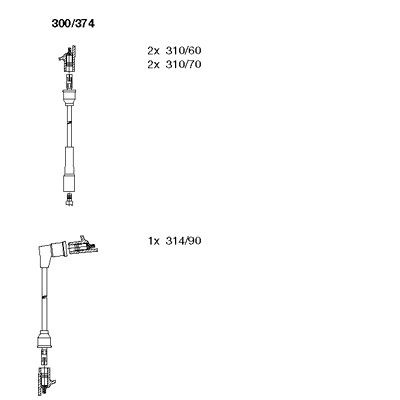 Bremi ZüNdleitungssatz ZüNdkabel Passend FüR Opel Corsa A CC 1.0 Kadett E 1.2-image