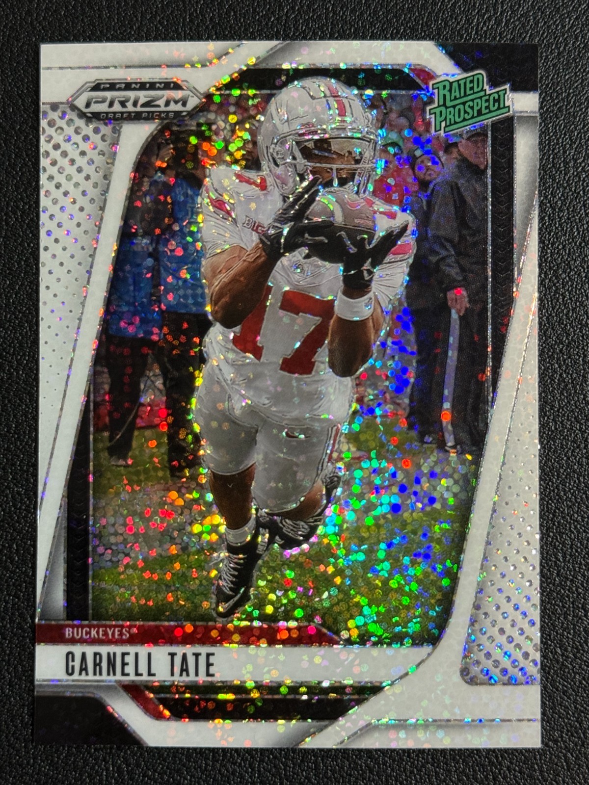 2025 Panini Prizm Draft Picks - Carnell Tate #68 White Sparkle Rated Prospect RC