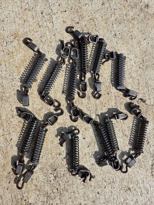 Lot Of (12) T-Bar JC Conner Style Trapping Shock Springs With Swivels