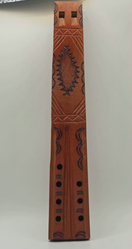 Rare Albanian Double Flute Fyell i Dyfishtë - Hand-Carved Woodwind Instrument