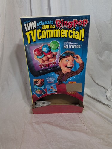 VTG 2000 Topps Candy RING POP Display Box Advertising TV Commercial Hollywood
