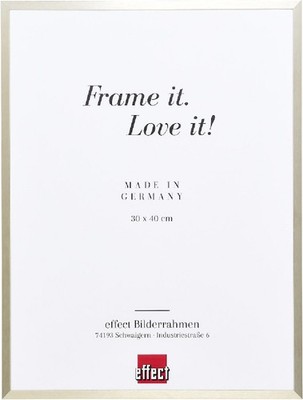 Effect B1 Brandschutz Bilderrahmen Alu Serie 2 champagner 40x60 cm Klarglas